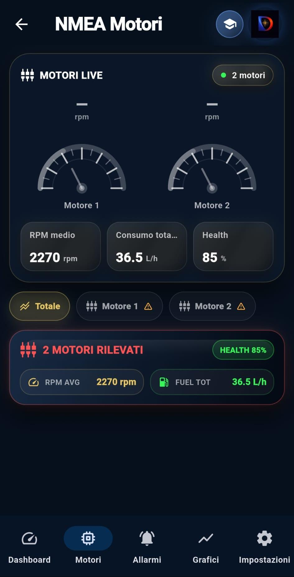 NMEA Motori Live